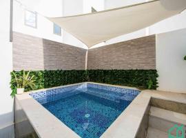 New 1bd with swimming pool 5mn to Lac Carthage，El Aouina的度假住所