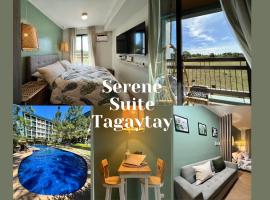 Serene Suite Tagaytay-50TV,50MBPSWIFI,NETFLIX, accessible hotel in Tagaytay