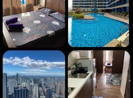 Makati amazing view Penthouse studio, Air Residence, fast internet