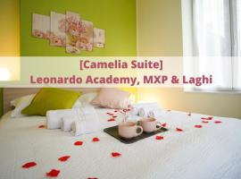 Privāta brīvdienu naktsmītne [Camelia Suite] Leonardo Academy, MXP & Lakes pilsētā Sesto Kalende