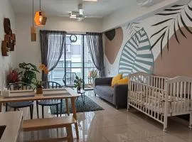 NORDIC Geniehome2BR1studio Free 90mbps WIFI and Carpark at Utropolis Suite Shah Alam