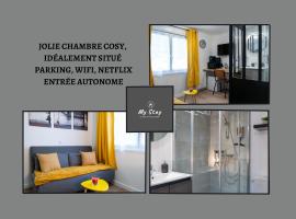 Belle petite chambre privée de 9m2, avec SDC et WC, Wifi et Netflix, apartament din Saint-Brieuc
