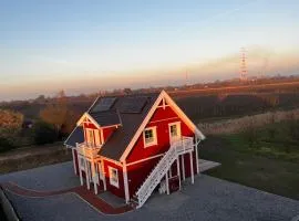 Muggelhuus das Loft mit Elbdeichblick im Alten Land und mit Wallbox