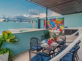 Rincón del Cielo Rooftop with glass walled pool