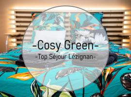 Cosy Green Clim Wifi Centre ville 2 pers, жилье для отдыха в городе Лезиньян-Корбьер