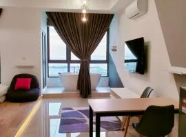 NEW Stylish Seaview Bali Residences studio near Jonker 4 pax