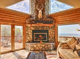 Stunning Log Cabin with Great Views, Firepit, Deck near Twain Hart