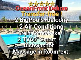 OCEANFRONT DELUXE-45m,TRANSFE R-inc ! 600 mb, 2 Big POOLs,2AirCondition, 2TV-65",DISHWASHER,Lift,Amadores View !, viešbutis mieste Playa del Cura