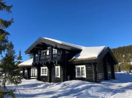 Log cabin on Natrudstilen Sjusjøentrail outside、Sjusjøenのホテル