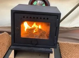 Home Farm Radnage Glamping Bell Tent 3, with Log Burner and Fire Pit