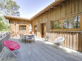 Belle villa en bois 6 personnes avec terrasse et Wi-Fi à Biscarrosse - FR-1-521-71