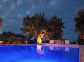 Il Vecchio Carrubo - Villa con piscina a sfioro，Macchia di Monte的便宜飯店