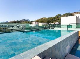 Apto Itaipava, piscina borda infinita, montanha, hotel perto de Castelo do Barão de Itaipava, Itaipava