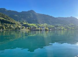 Schöne Wohnung in Unterterzen am schönen Walensee, дешевий готель у місті Unterterzen