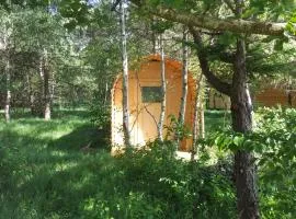 Glamping Pod im Wald mit Einzelbetten