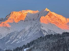 Vue splendide Mont Blanc, hotel met parkeren in Saint-Gervais-les-Bains