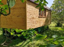 Magnifique et chaleureuse roulotte en bois, self-catering accommodation in Coutens