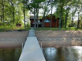 Dog Friendly Leech Lake Home w Perfect Beach Garage Boat Lift