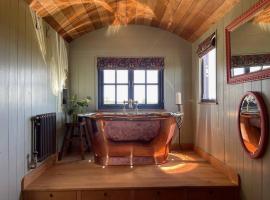 Novelist Shepherd's hut, hotel met parkeren in Beaminster