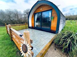 Luxury Pod Cabin in beautiful surroundings Wrexham, feriebolig i Wrexham