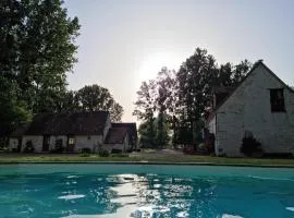 L'Aupinouse Chambre double Chardon, au 1er étage avec salle d'eau privative