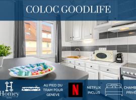HOMEY Coloc goodLife - Colocation moderne - Chambres privées - Wifi et Netflix - Au pied du tram pour Genève, hotel i Ambilly