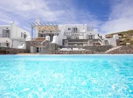MYKONOS-ORNOS -VILAS ANGEL ALICE DEMI -POOL HOLIDAYS with VIEW