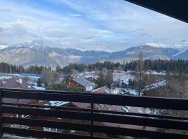 Attic Gem with Unbeatable Lake Moubra View, rental pantai di Crans-Montana