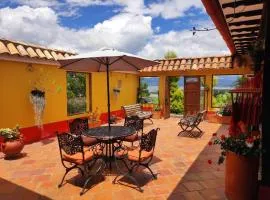 Casa Finca El Mirador frente a la laguna de Fúquene