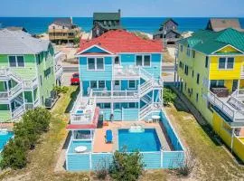 Jockey's Ridge Haven - Nags Head MP 13, Semi-Oceanfront, 8 Bedrooms, Pool, Cabana, Hot Tub!
