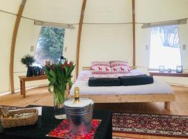 Frisbo Lodge - Romantic night in a dome tent lake view, lều trại sang trọng ở Bjuråker