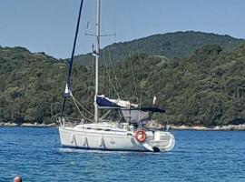 Swing, boat in Corfu