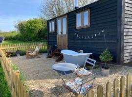 Marsh Farm Glamping Shepherd Hut, lúxustjald í Langport