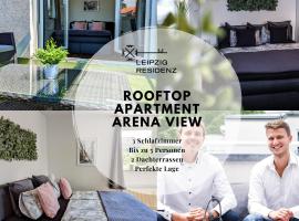 Leipzig-Residenz Waldstraße am Zoo und Red Bull Arena , Rooftop Apartment mit 2 Dachterrassen, hotell Leipzigis huviväärsuse Zentralstadion lähedal