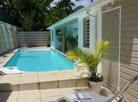 Wahoo lodge, piscine privée, orient bay, hytte i Orient Bay French St Martin