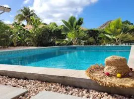 Villa Dushi Arembos, 6 persons, private pool, comfortable car, tropical garden