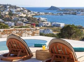 Syros Grace eco-Villa with Jacuzzi & Stuning Views, hotel in Ano Syros