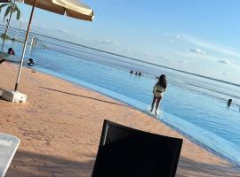 Apartamento no tropical executive hotel com varanda, 1 cama de casal e 2 camas de solteiro，馬瑙斯的海灘飯店