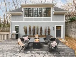 Modern Tudor Style Carriage House - Patio & grill