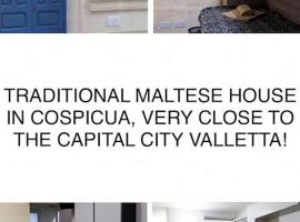 Charming and gorgeous traditional house in Cospicua which is only a two minute walk away to the city centre makes it perfect for a cozy stay in Malta, vila v destinaci Cospicua