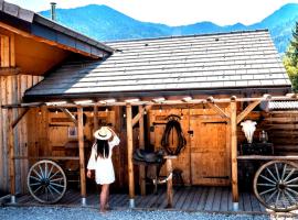 Chalet Saloon avec SPA privatif en illimité, séjour chez l'habitant à Le Biot