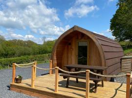 Cil y Coed Luxury Pod, campsite in Machynlleth