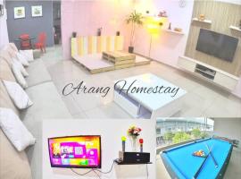 Arang Homestay14pax 4room(BBQ)(Kbox)Near to Beach, cottage in Port Dickson