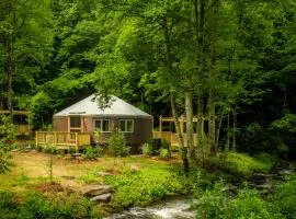 Creekside Cove Luxury Yurt - Creekside Glamping with Private Hot Tub