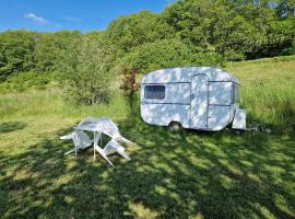 Larochemillay에 위치한 호텔 Camping La Fôret du Morvan Vintage caravan