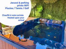 Évasion à deux, domaine prestigieux, jacuzzi et parking privés, piscine, golfhotell i Cannes