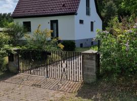 Mecklenburgische Seenplatte - FH mit optionalem Steg und Ruderboot, hotel v destinaci Großzerlang