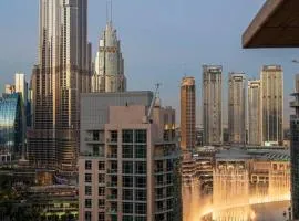 2BR Burj View with Balcony, Pool, Gym & Walk to Dubai Mall