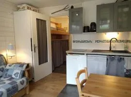 Studio cosy avec terrasse, équipements complets, parking et casier à skis - Crest-Voland - FR-1-733-118