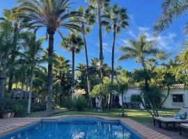 Villa in a palm tree plantation, cottage in Marbella